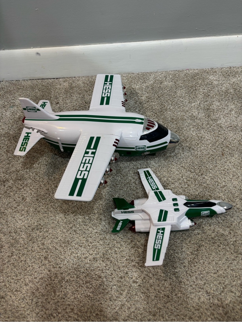 Hess Cargo Plane and Jet Toy Vehicle Flashing Lights Sounds Interactive 2021